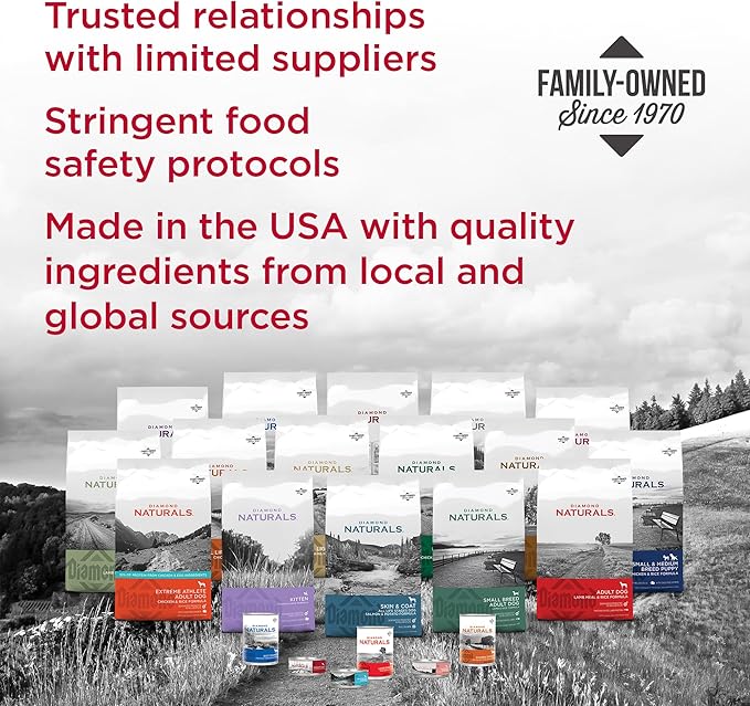 Diamond Naturals Adult Dry Dog Food Lamb Meal and Rice Formula Made with High Quality Lamb Protein, Probiotics and Essential Nutrients to Support Balanced and Overall Health 40Lb