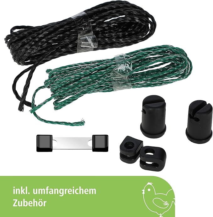 Kerbl Poultry Net (50 m, Height 106 cm, Non-Electrical, Reinforced Top Line, 15 Plastic Stakes) 292276
