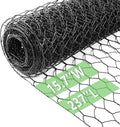 Chicken Wire 15.7 in x 237 in Poultry Wire Netting Hexagonal Galvanized Mesh Garden Fence Barrier for Pet Rabbit Chicken Fencing(PVC-Coated)