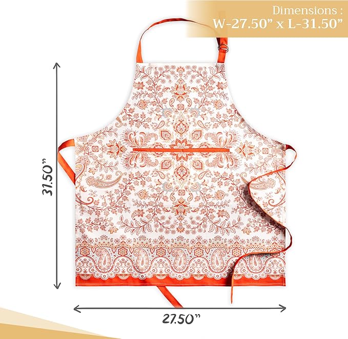 Maison d' Hermine 100% Cotton Apron for women with Pocket Kitchen Chef Apron for Men Cooking Easter Decorations
