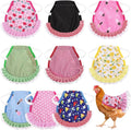 9 Pcs Chicken Saddles For Hens, Waterproof Chicken Aprons with Elastic Straps, Chicken Feather Protective Jackets, Poultry Protectors, Wing Back Protectors, Hen Feather Fixing Supplies