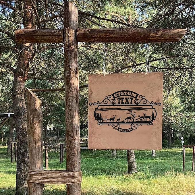 Personalized Farm Sign, Custom Farm Metal Signs Outdoor, Custom Ranch Sign, Customized Family Name Metal Signs for Farms, Ranch, Farmhouse, Housewarming Rancher Gifts