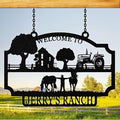 Personalized Farm Sign, Custom Ranch Sign, Custom Farm Metal Signs Outdoor, Customized Family Name Metal Signs for Farms, Ranch, Farmhouse, Housewarming Gifts