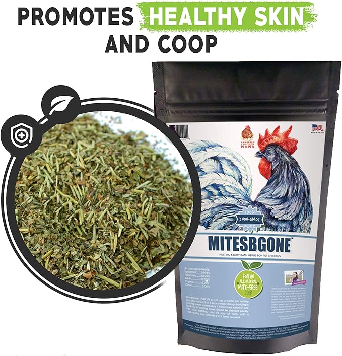 MitesBGone Backyard Chicken Nesting Herbs - Get Rid of Chicken Mites and Lice Naturally (8 pounds)