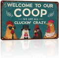 Welcome To Our Coop Funny Chicken Signs Rooster Decorations Chicken Stuff For Farmhouse Farm Yard Decor