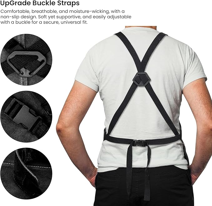 Leather Welding Work Apron with 9 Tool Pockets