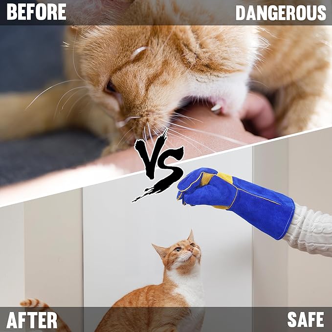HLDD HANDLANDY Animal Handing Gloves- Bite Proof, Puncture & Scratch Resistant for Safe Handling