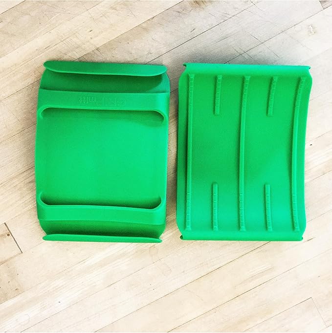 Silicone BBQ & Kitchen Mitt 2-Pack Set (Small/Medium, Green)
