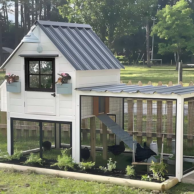 Shed Windows 2 Pack, Chicken Coop Windows 16" x 16" with Tempered Glass, Square Gable Flush Mounted Small Window for Shed, Playhouse, Household, Garage (Black)