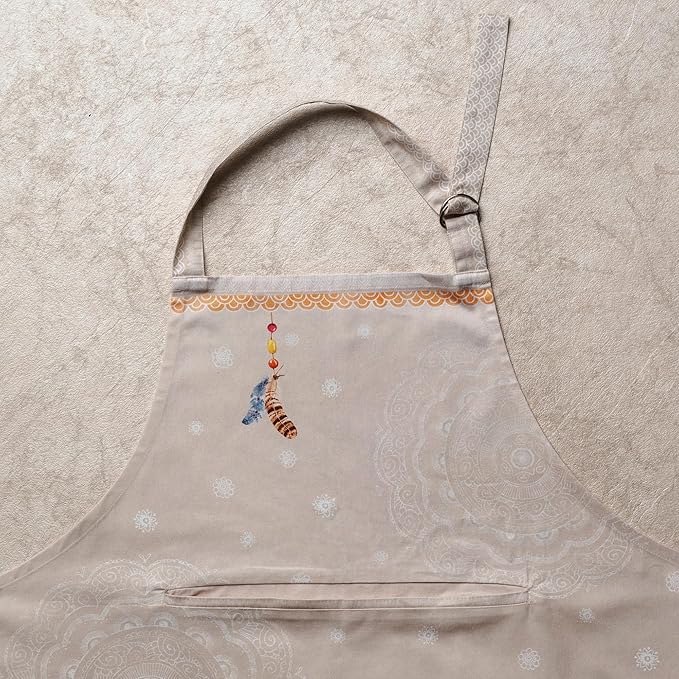 Maison d' Hermine 100% Cotton Apron for women with Pocket Kitchen Chef Apron for Men Cooking Easter Decorations