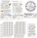 1400 Pcs Egg Stickers Kit for Farm Fresh Eggs 200 Egg Handling Instructions Stickers 600 Farm Fresh Eggs Stickers 600 Please Return Egg Carton Stickers for Egg Sellers Farmers Market Local Egg Dealer