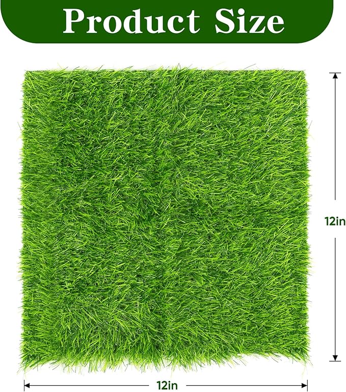 Chicken Nesting Pads Set 12×12"-Washable Artificial Grass Nesting Pads-for Chickens Coopsfor Chicken Coop and Pet Garden Lawn Indoor Outdoor (6 Pack)