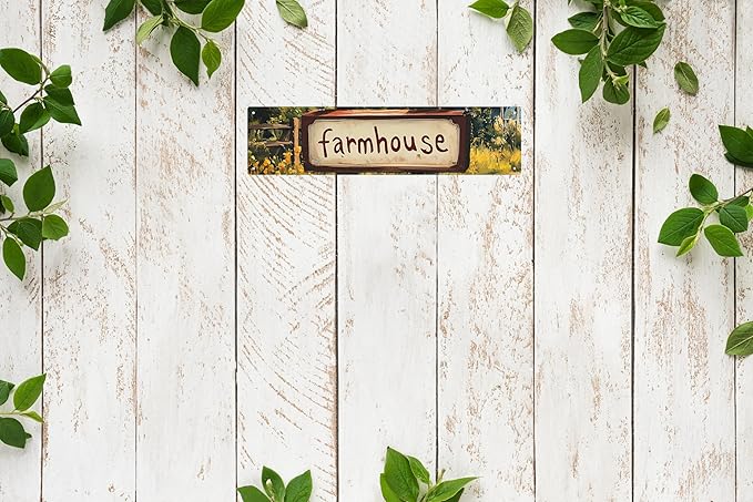 Farmhouse Metal Tin Sign Art Vintage Coffee Bar Bathroom Wall Decor Funny Man Cave Accessories for Home Cool Room Road Street Garage Signs 4x16 in