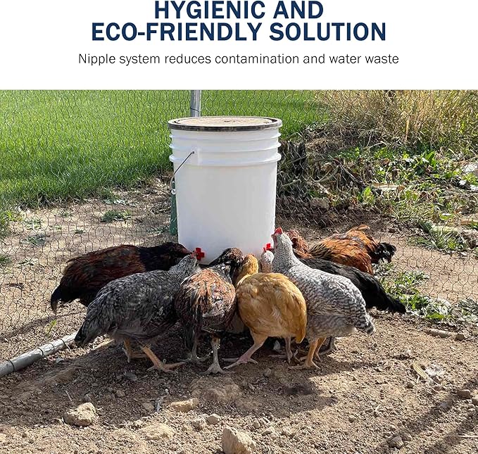 Noble Nest 5 gal. Nipple Waterer (5 Nipple, Side Waterer, No Stand)