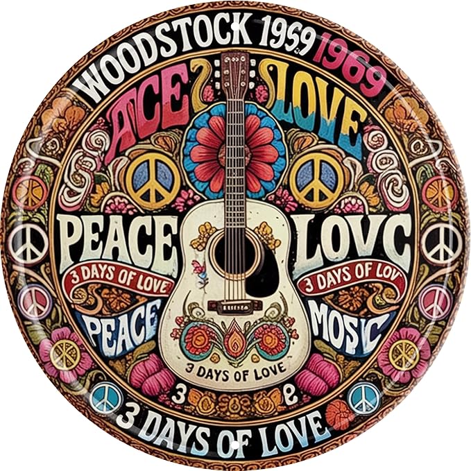 CSWLJS Room Decor Peace Love 3 Days Of Love Metal Tin Sign 8x8 In Durable Indoor/Outdoor Gift Vintage Wall Art Decor