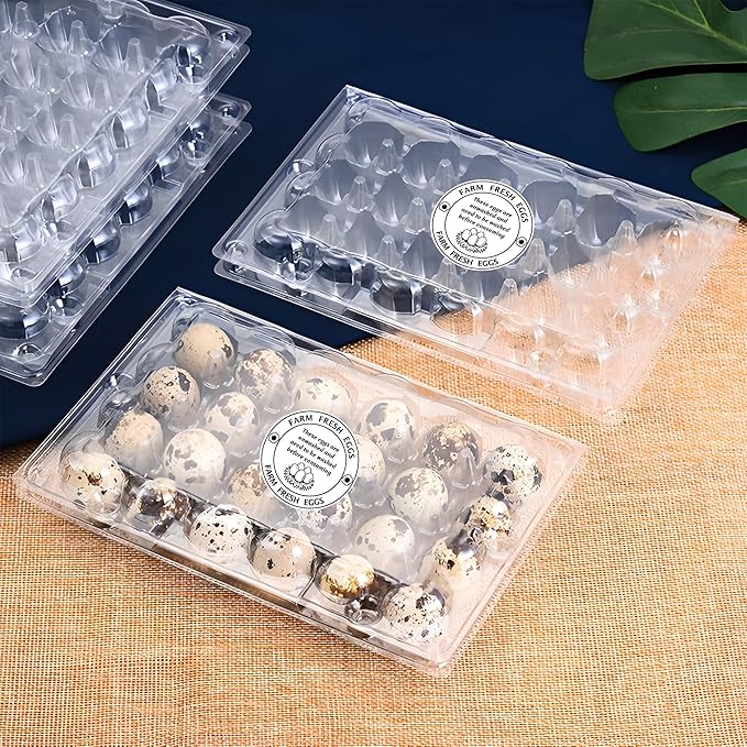 500 Pcs 2 Inch Farm Fresh Eggs Carton Labels Self-Adhesive Unwashed Stickers for Chicken, Quail, Duck Egg Handling Labels