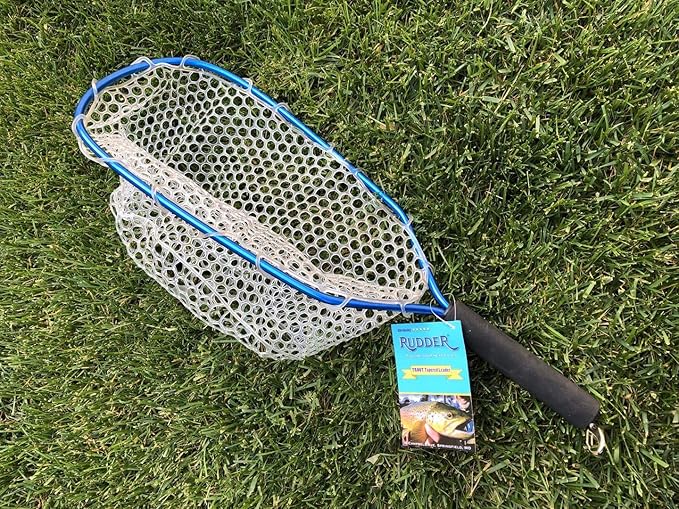 Rudder Fly Fishing Landing Net Mesh Trout Catch and Release Net Light Weight