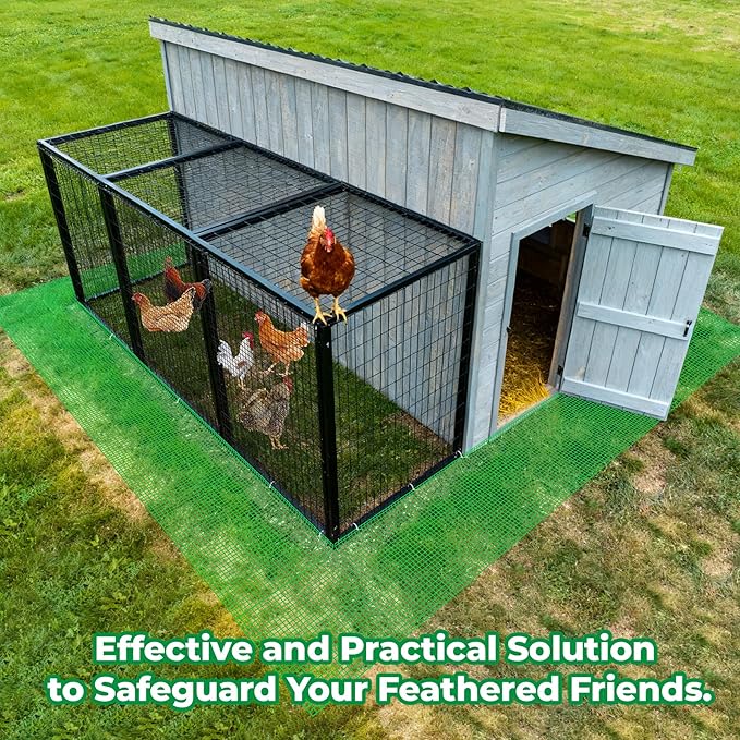 Forestchill Chicken Coop Bottom Predators Resistant Barrier Mesh, Chicken Coop Predator Apron Wire Mesh, Cut to Fit, Total 11 5/8" x 65 Ft