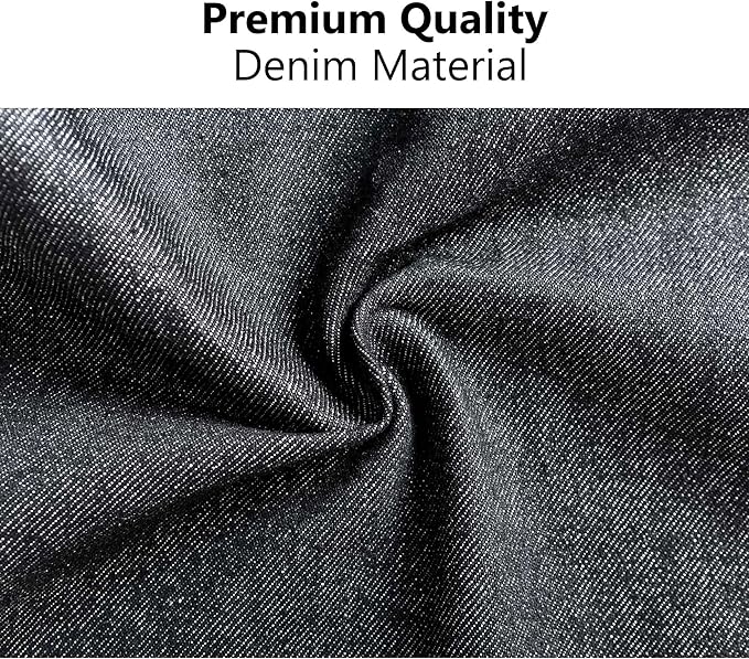 Denim Apron with Pockets Tall Bib Apron Large with Long Ties Adjustable - Gifts for Men Women