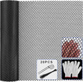 15.7IN x 11FT Black Chicken Wire mesh,Comes with 20 Twist Ties and Gloves,Plastic Chicken Wire Fencing,Poultry Netting,Poultry Fence,Chicken Wire for Crafts,Plastic Garden Fencing,Floral Chicken Wire