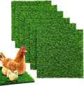 DRQ Chicken Nesting Pads, Washable Artificial Grass Nesting Pads for Chicken Coop, Soft Nesting Box Pads for Chickens & Nesting Boxes, 12"×12" (GreenGreen, 6pack)