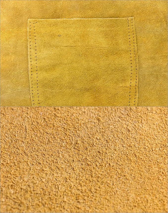 QWORK Leather Welding Work Apron - Flame and Welding Spatter Resistant - Adjustable Harness - Suitable for Welders, Blacksmiths