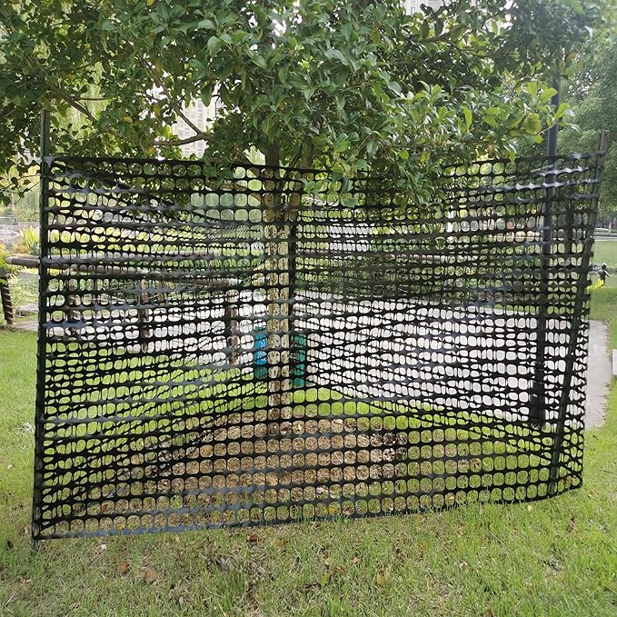 Safety Fence Garden Netting Roll 4 X 100 Feet with Zip Ties, Temporary Reusable Plastic Mesh Fencing Netting for Snow Fence, Animal Barrier, etc. (4' X 100‘ MW, Black)