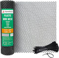 AlpineReach Plastic Wire Mesh 1.3ft x 10ft Fence Roll with Zip Ties - Ideal for Poultry, Dogs, Rabbit Barrier & Gardening, Durable Chicken Mesh, Versatile Rigid Fencing & Netting, Black (15.7" x 120")
