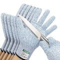 Kebada Cut Resistant Gloves, Food Grade Cut Proof Gloves for Kitchen, ANSI A4 Safety Protection, Ideal for Chef's Work, Large, (3 Pairs)