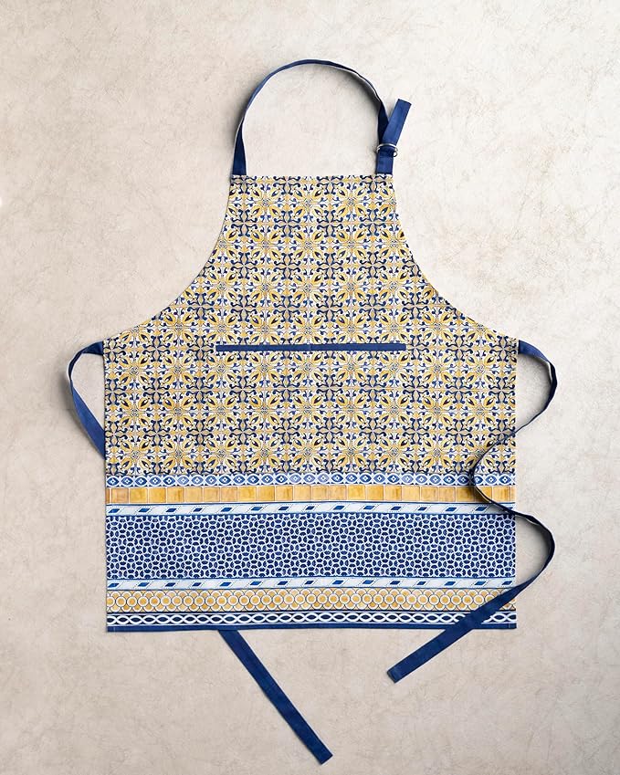 Maison d' Hermine 100% Cotton Apron for women with Pocket Kitchen Chef Apron for Men Cooking Easter Decorations