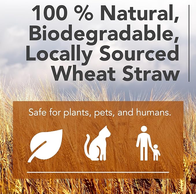 Premium Garden Straw (4 LBS) - Straw Mulch That is Designed for Use in Compost Beds, Gardens, Pet Bedding, Lawns and Much More. by Home and Country USA