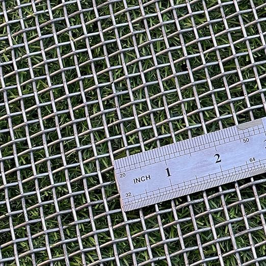 17 Gauge Strong Galvanized Woven Mesh 1/4" Holes 40"X24" Delivered Flat|Poultry Cage Netting-Anti-Rodent Steel Mesh Crimped Mesh Snake Fence Chicken Wire Fencing-Corrugated Wire Privacy Fence