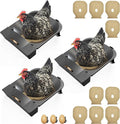 Roll Away Chicken Nesting Box,Lockable Fake Egg & Jute Pad – 2-Height Adjustable Slope – Fits Inside 14"+ Coops – Small to Medium Breeds(3PC)