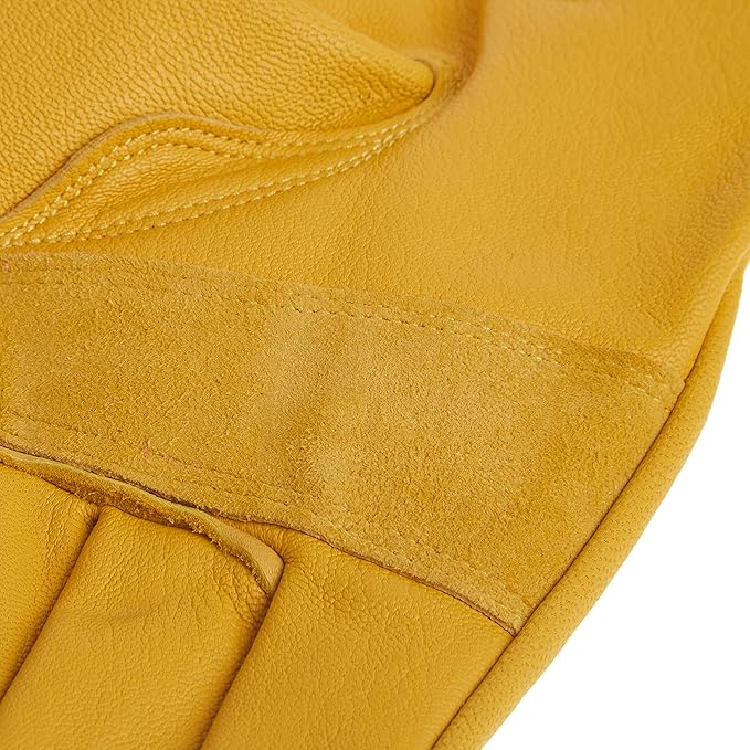 Custom Leathercraft2060L Top Grain Goatskin Work Gloves, Large, Gold