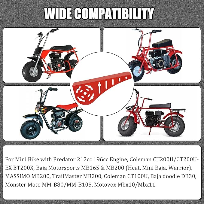 YOXUFA Mini Bike Clutch Cover 212 Chain Guard for Most Minibike with Predator 212cc 224cc 79cc 196cc 200cc GX160 GX200 Engines Coleman CT200U CT200U-EX BT200X CT100U CC100X Baja Doodlebug DB30 Parts