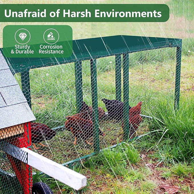 Chicken Wire Mesh 13.8 x 157 in, Rustproof Galvanized Iron Garden Fence Barrier for Pet Rabbit Cat, Floral Chicken Wire Netting to Protect Poultry Plant Fruit