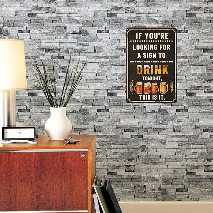 Funny Bar Signs If You're Looking for A Sign to Drink Tonight-Garage Gifts for Men,Funny Signs for Home Decor Bar Pub Club Garage Man Cave Decor 8 X 12 Inches