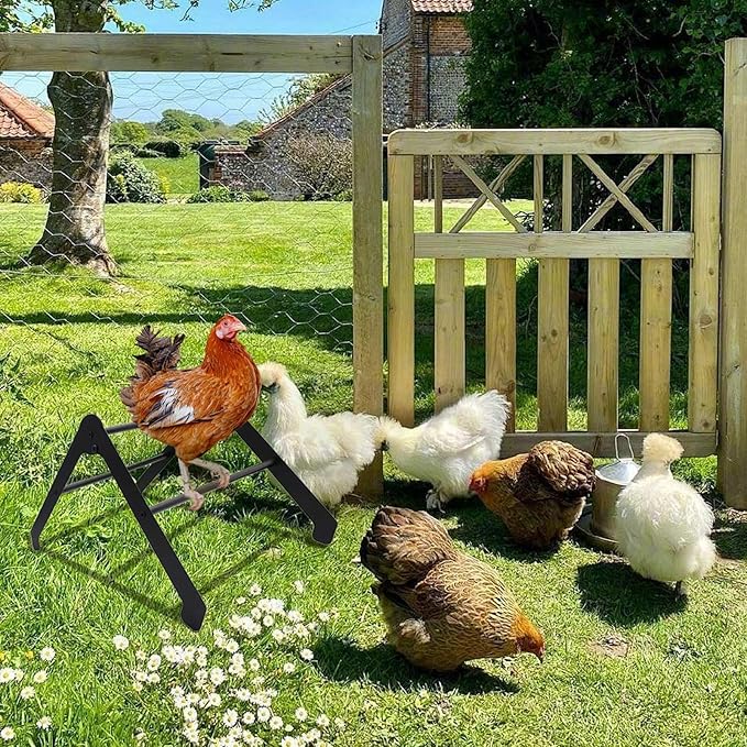 Chicken Roosting Bars, Metal Chicken Perch with Metal Stand, Roosting Bars for Chickens in Coop, Chicken Coop Accessories, Chicken Enrichment Toys
