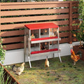 Chicken Nesting Box,6 Compartments Galvanized Steel Metal Chicken Laying Box with Roll Out Egg Collection,Wall Mount Chicken Nesting Boxes,Easy Egg Collection, Hen Roosting Boxes