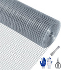 Hardware Cloth 1/2 Inch, 19 Gauge Hot Dip Galvanized Mesh Rolls Welded Chicken Wire Fencing for Chicken Coop Barrier, Poultry Netting Cage Wire Fence (Silver(16in*100ft))