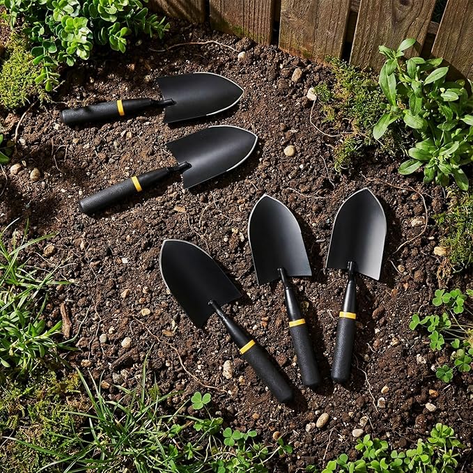 20 Pcs Garden Trowel Heavy Duty Garden Hand Shovel Tool Carbon Steel Trowel for Camping Digging Metal Hand Shovel Spade with Resin Handle for Lawn Yard Farm Home Shop Planting (3.23 Inch)