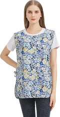 Nanxson Women Cobbler Apron with 2 Patch Pockets Cotton printed Smock with Side Ties for Work Chef kitchen CF3187