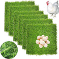 Hamiledyi Chicken Nesting Box Pads, 6 Pcs Artificial Grass Rug Carpet Synthetic Turf Mat Nest Box Bedding for Chicken Coop Pet Garden Lawn Indoor Outdoor 12"x12"