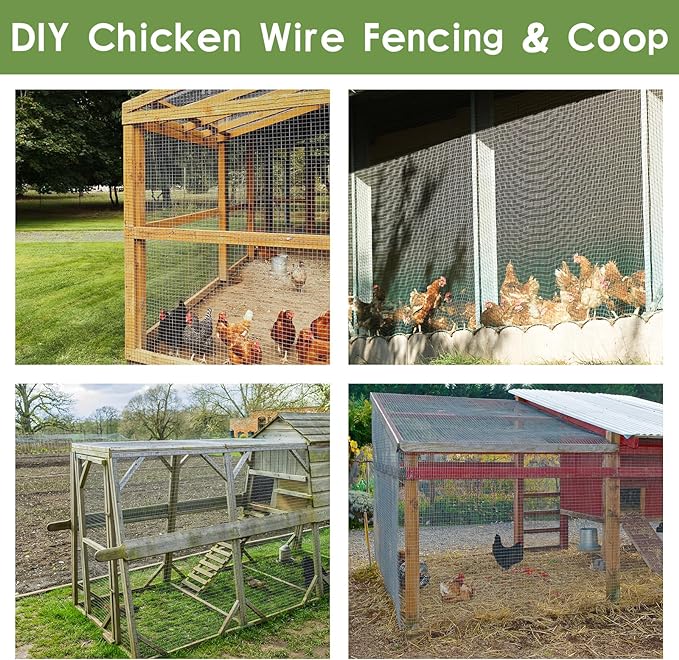 Tongmo Black Hardware Cloth, 1/2 inch 48'' x 50'Chicken Wire Fence, 19 Gauge Vinyl Coated Welded Cage Wire Mesh Roll Supports Poultry Netting Cage Garden Fence…