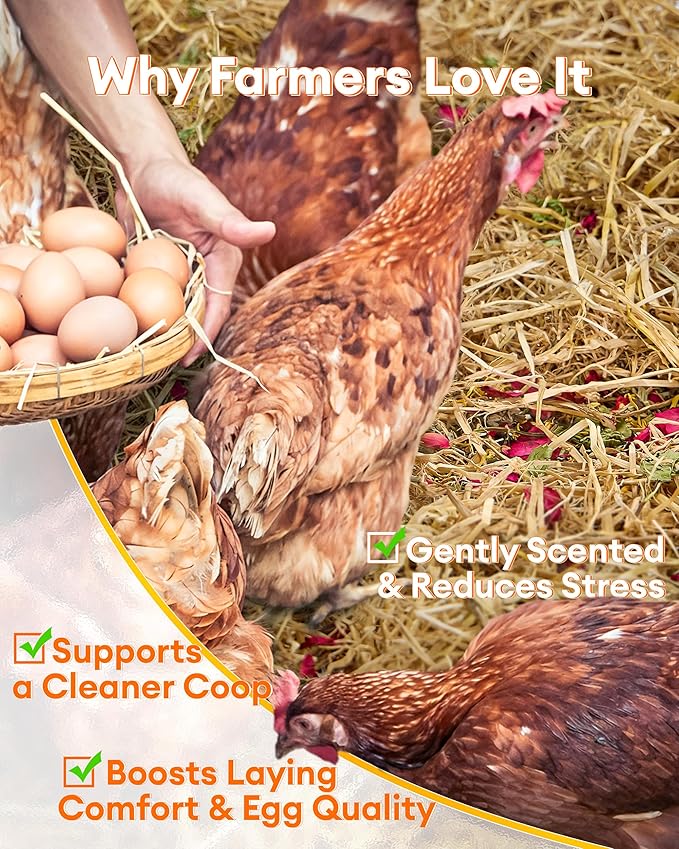 BUCATSTATE Chicken Nesting Herbs 21.1oz, Nesting Herbs for Chicken Coop with 10 Dried Floral Poultry Herbs, Nest Box Aromatic Refresher to Increase Egg Production