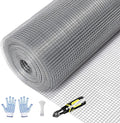 Tongmo 48" x 100' Hardware Cloth, 1inch Mesh Galvanized Chicken Wire Fence, 19 Gauge Welded Wire Roll,Garden Fence, Poultry Netting for Rabbit/Duck/Chicken Coop