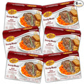 KJ Poultry Kosher Ready Meals - Beef Rib Steak & Kugel, MRE Meat Meals Ready to Eat, Shabbat Food (6 Pack) Prepared Entree Fully Cooked, Shelf Stable Microwave Dinner Travel Military Camping Survival