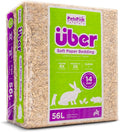 PETSPICK Uber Soft Paper Pet Bedding for Small Animals, Natural, 56L