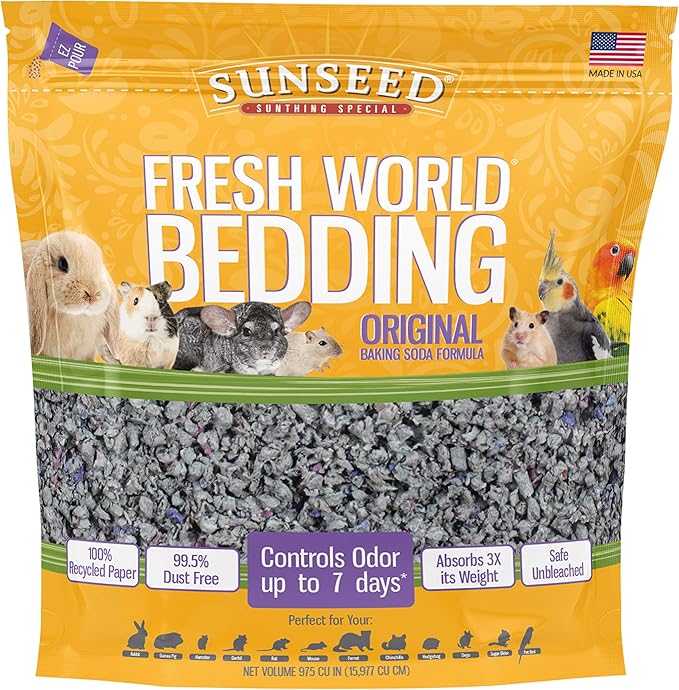 Vitakraft Sunseed 18221 Fresh World Bedding for Small Animals, Original Gray - 975 Cubic Inch