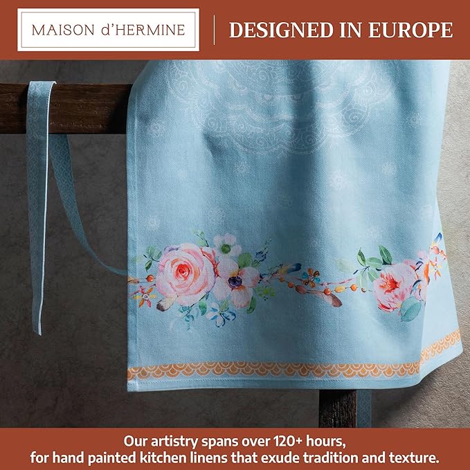Maison d' Hermine 100% Cotton Apron for women with Pocket Kitchen Chef Apron for Men Cooking Easter Decorations